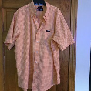 Chaps orange and white men's shirt XL